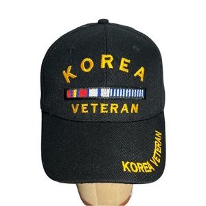 MILITARY  KOREA VIETNAM VETERAN Hat with embroidered ribbon